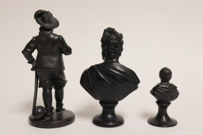 3 Wedgwood Black Basalt Busts