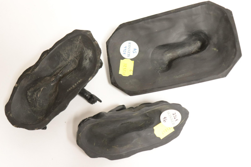 3 Wedgwood Black Basalt Reclining Babies