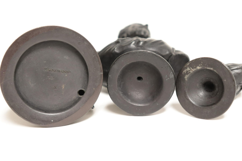 3 Wedgwood Black Basalt Busts