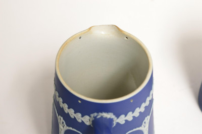 4 Wedgwood Dark Blue Jasper Dip Pitchers