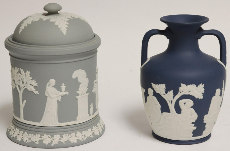 Wedgwood Dark Blue Portland Vase &amp; Tobacco Jar