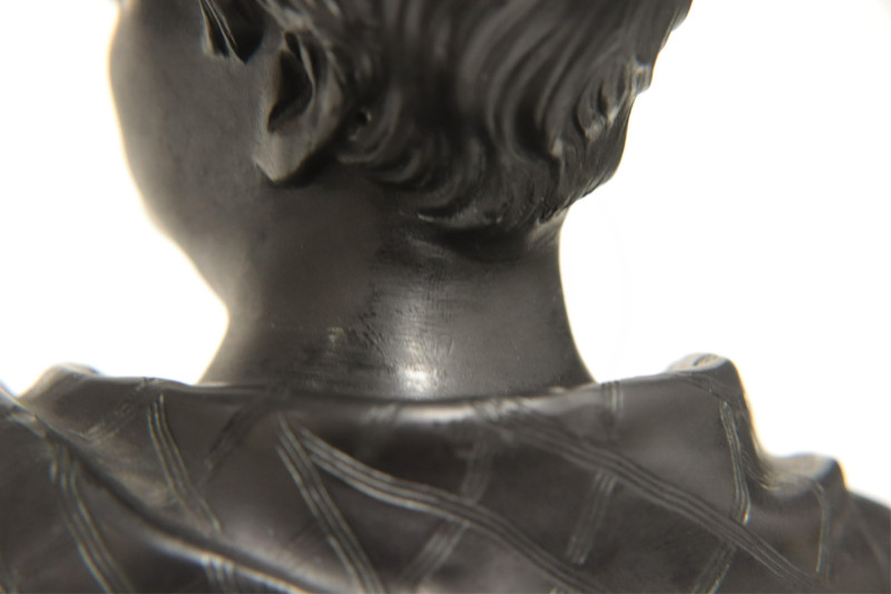 2 Wedgwood Black Basalt Busts, Wesley &amp; Scott