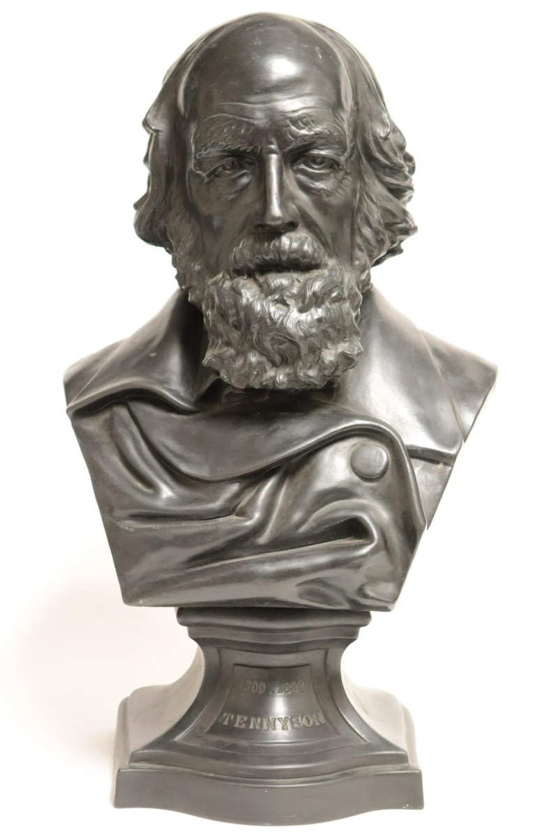 Wedgwood Black Basalt Bust of Lord Tennyson