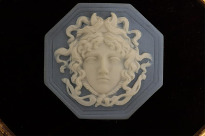 3 Small Wedgwood Blue Cameos/Medallions