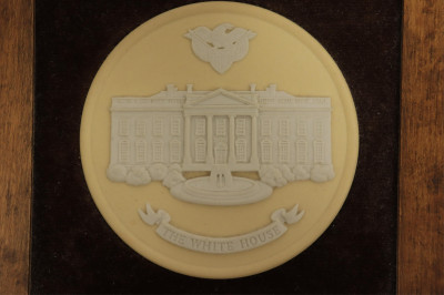 2 Wedgwood Yellow Jasper Dip Cameos/Medallions