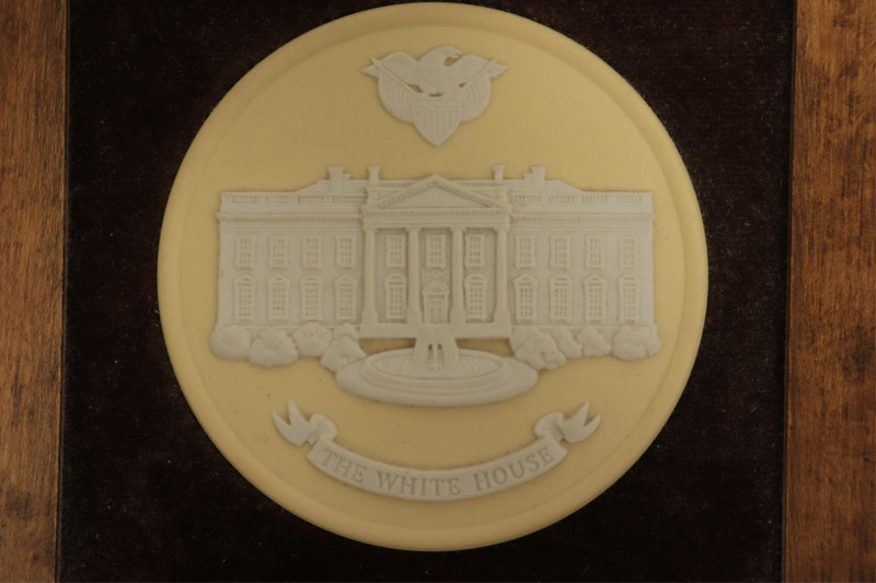 2 Wedgwood Yellow Jasper Dip Cameos/Medallions