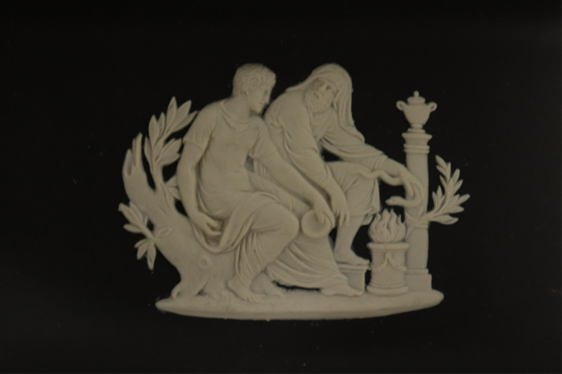 7 Wedgwood Black Basal Boxes and Pin Trays