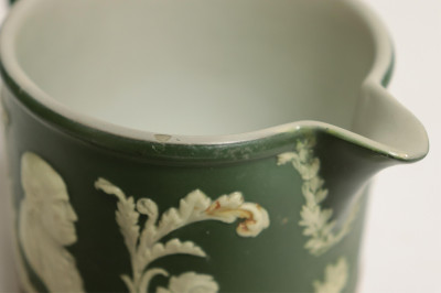 10 Wedgwood Dark Green Jasper Dip Tea Wares