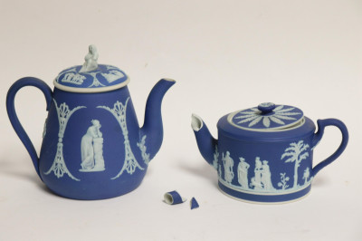 Approx. 20 Wedgwood Blue Jasper Dip Tea Wares