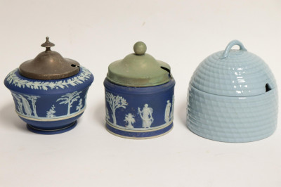 Approx. 20 Wedgwood Blue Jasper Dip Tea Wares