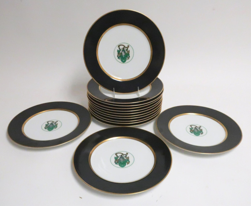 14 Fritz &amp; Floyd Porcelain Service Plates