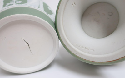 5 Wedgwood Green Jasper Dip Vases