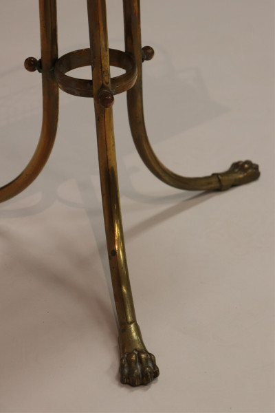 2 Brass &amp; Wood Revolving Magazine Racks