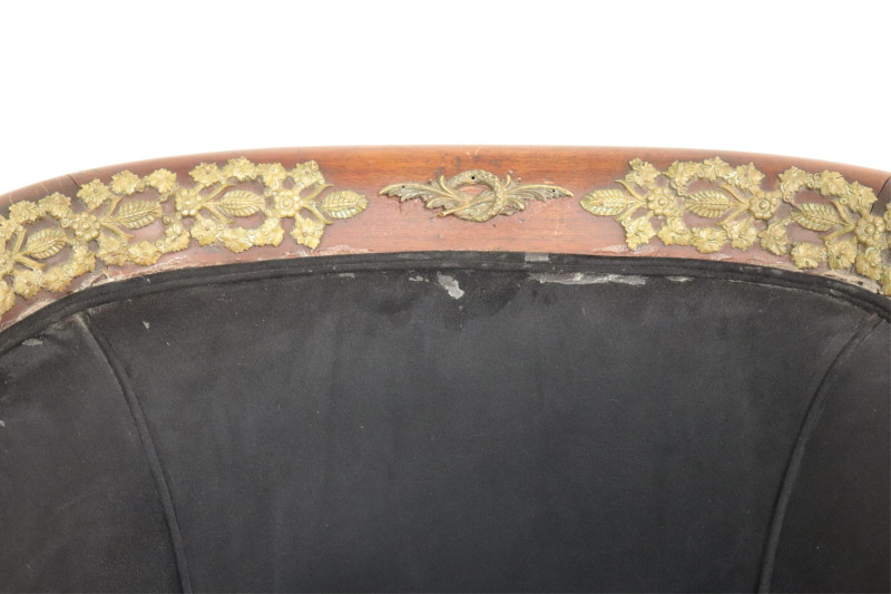 Empire Parcel-Gilt Mahogany Tub Chair