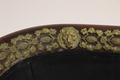 Empire Parcel-Gilt Mahogany Tub Chair