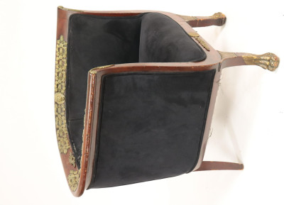 Empire Parcel-Gilt Mahogany Tub Chair