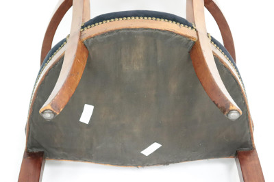 Empire Style Brass Mounted Desk Chair, 19th C.