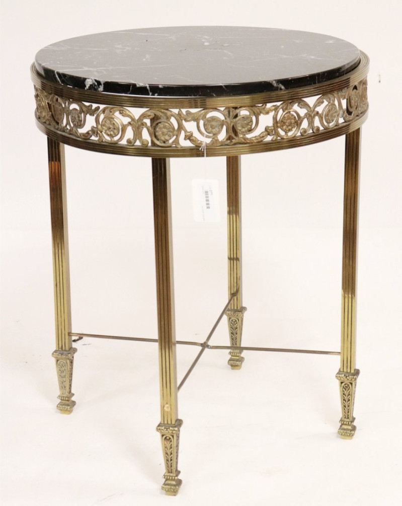 Louis XVI Style Gilt Brass Gueridon
