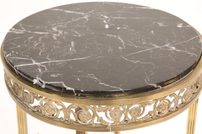 Louis XVI Style Gilt Brass Gueridon