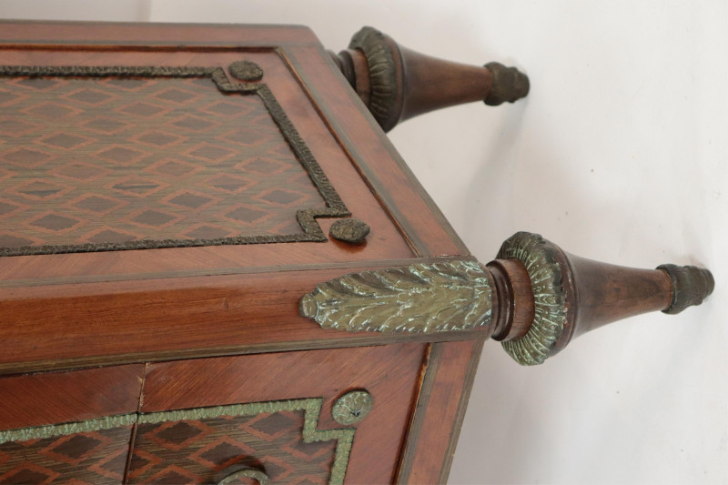 Louis XVI Style Mahogany &amp; Marquetry Commode