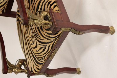 Empire Style Stained Beechwood Fauteuil