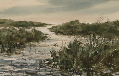 Claude Croney - Group, three (3) river scenes