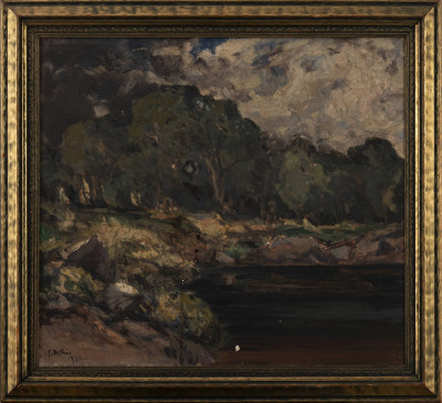 Claudius Delbos - Untitled (Landscape with lake)