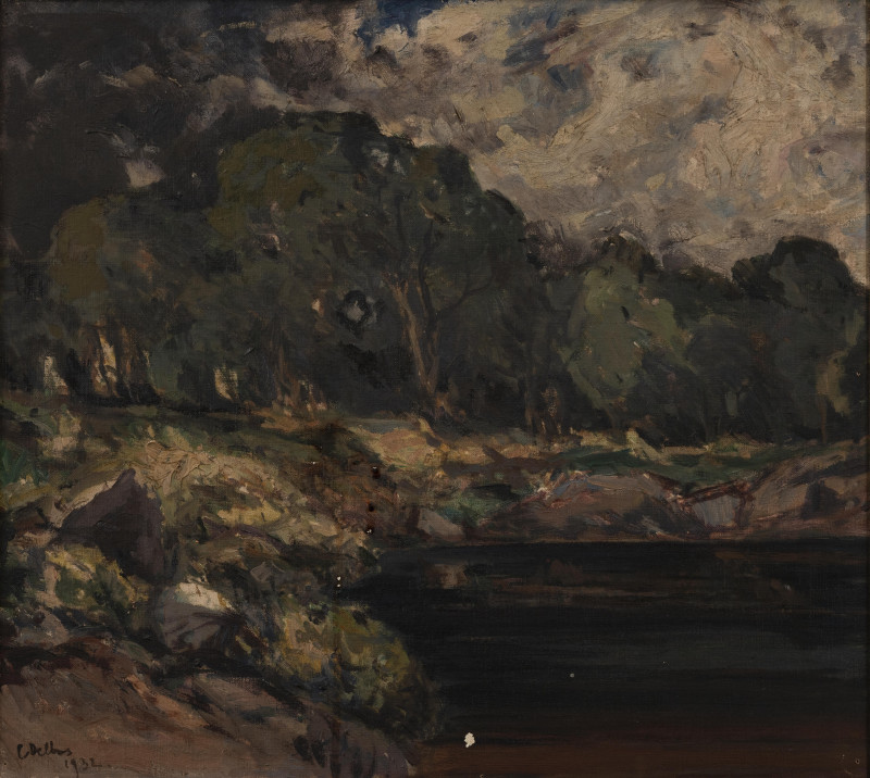 Claudius Delbos - Untitled (Landscape with lake)