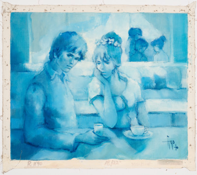 Robert Aillaud Ayo - Cafe In Blue