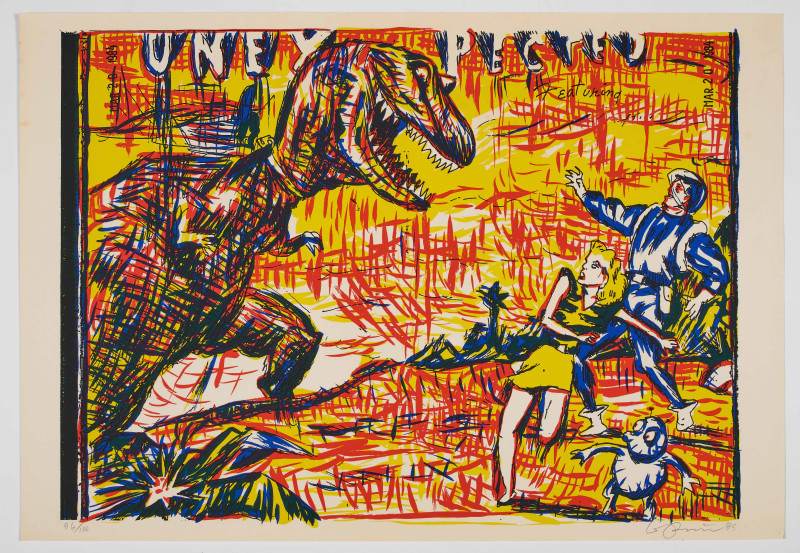 Unknown Artist - Group of ten, (10) Untitled (T-Rex)