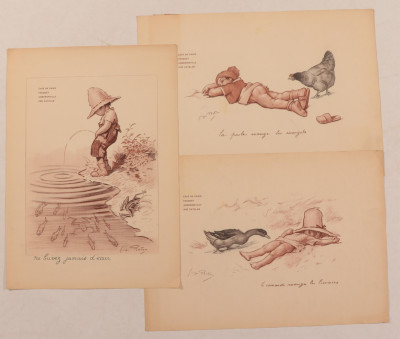 Art Folio, incl. prints, w/c, photos