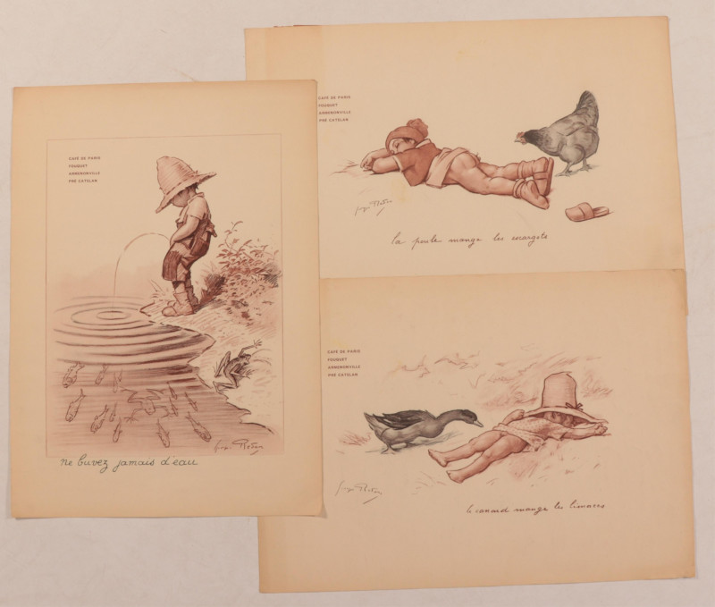 Art Folio, incl. prints, w/c, photos