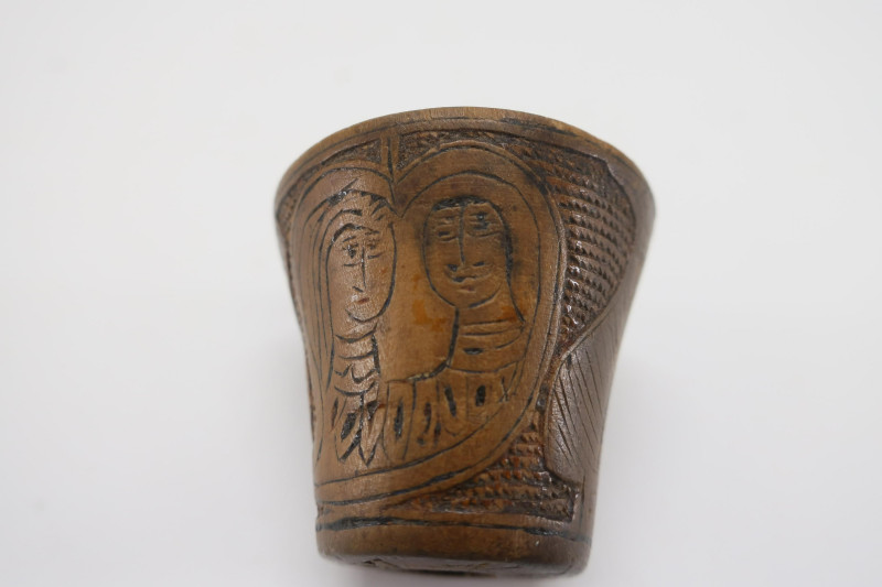 5 Wood Carved Mostly Tibetan Objects