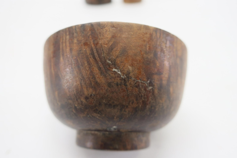5 Wood Carved Mostly Tibetan Objects