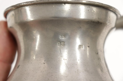 Five 19C English Pewter Measured Tankards
