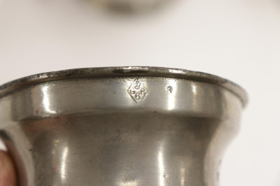 Five 19C English Pewter Measured Tankards