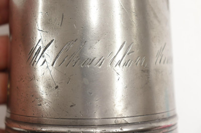 Five 19C English Pewter Measured Tankards