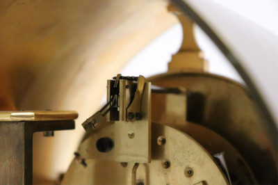 Two Clocks: French Carriage &amp; Gothic-Arched Mantel