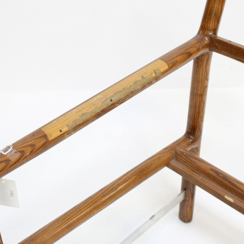 4 Edward Wormley Dunbar Oak &amp;amp; Chrome Armchairs