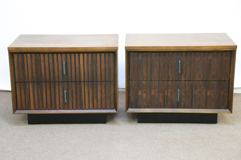 MCM Bassett Walnut Night Tables