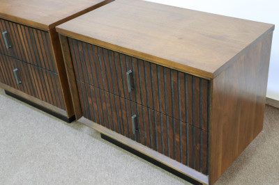 MCM Bassett Walnut Night Tables