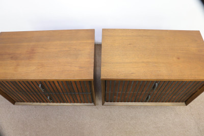 MCM Bassett Walnut Night Tables