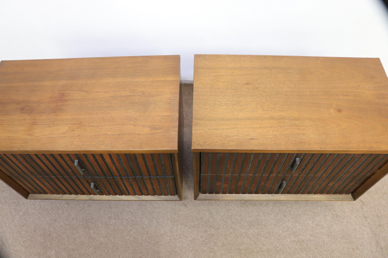 MCM Bassett Walnut Night Tables