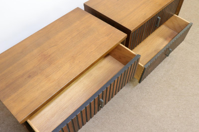 MCM Bassett Walnut Night Tables