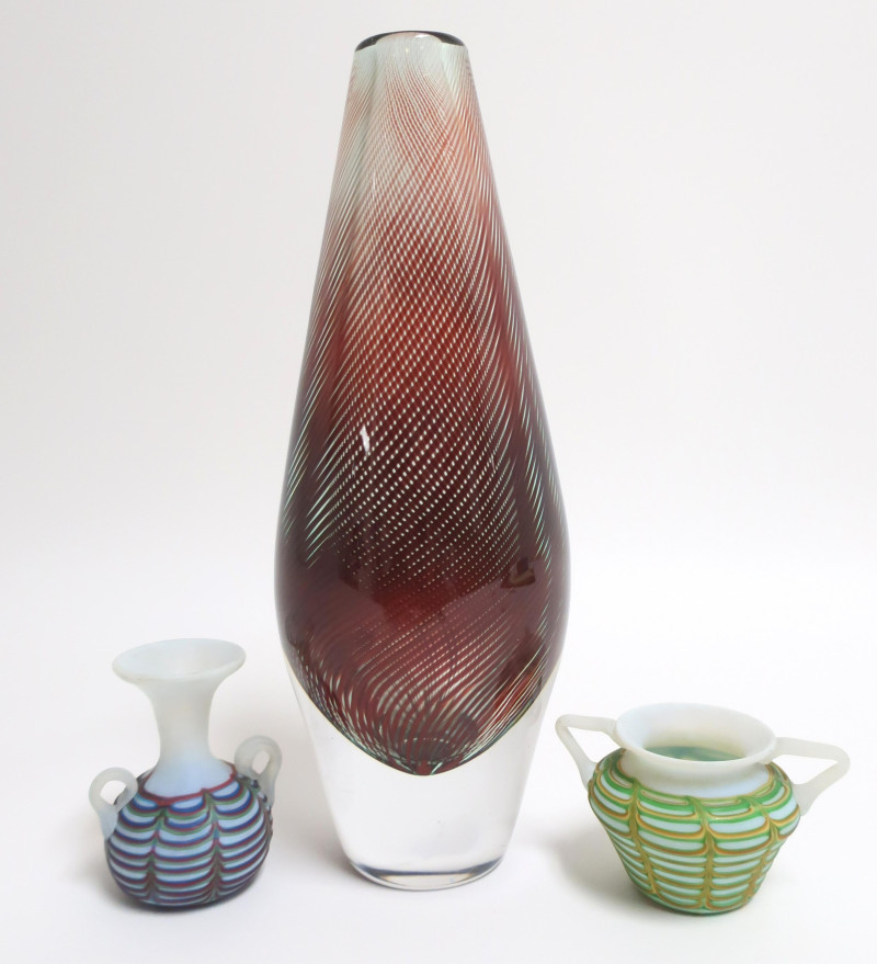 3 Vases, incl. Edouard Hald Orrefors
