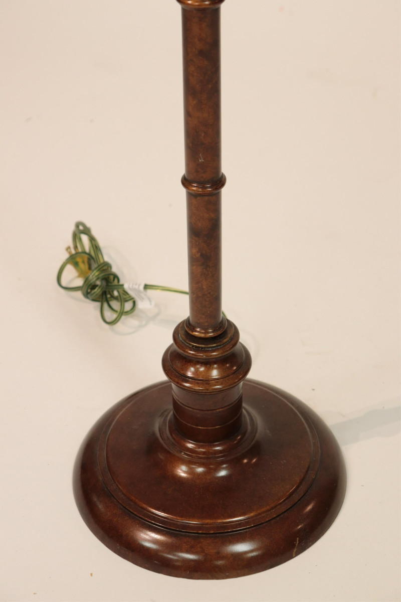Modern Copper Finish Faux Bamboo Floor Lamp