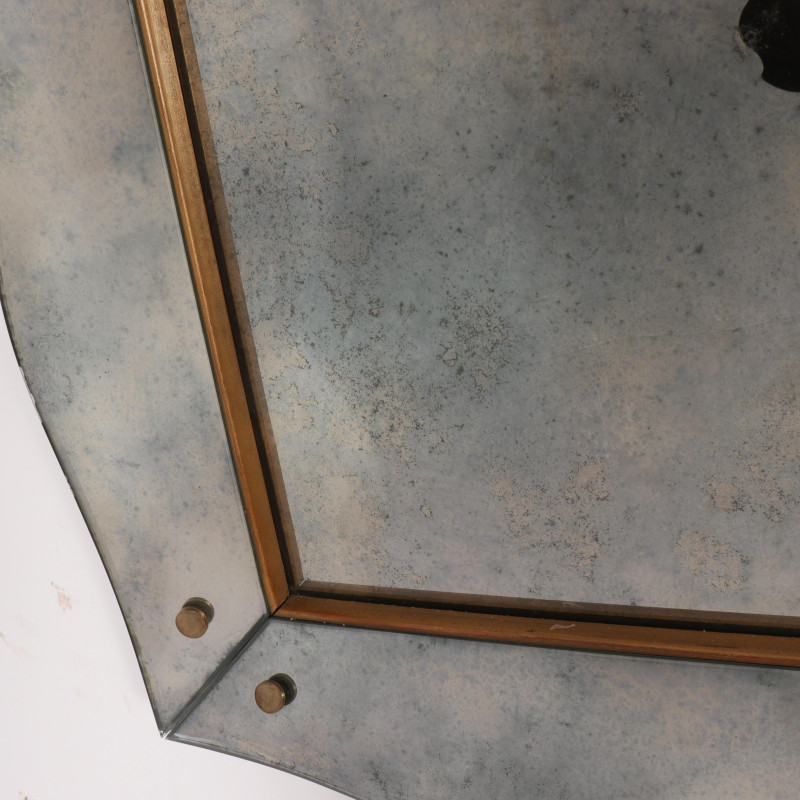 Mid Century Scalloped Edge Mirror