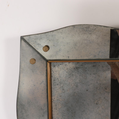 Mid Century Scalloped Edge Mirror