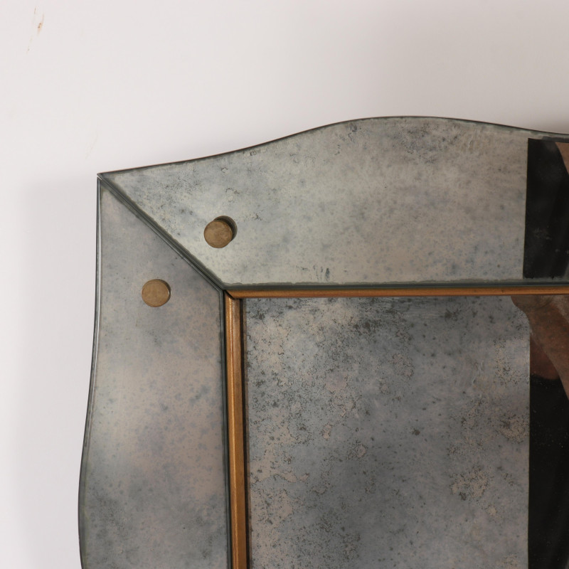 Mid Century Scalloped Edge Mirror