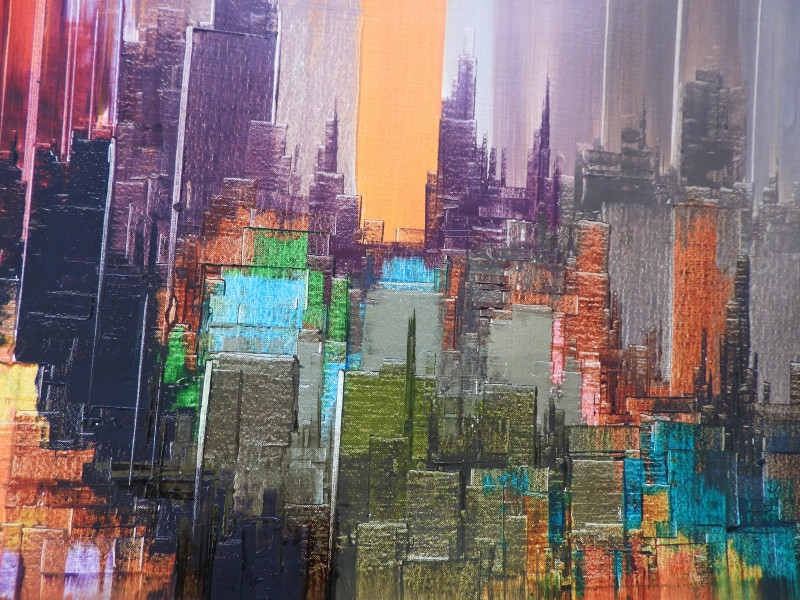 Heinz Munnich - Red Abstract Skyline, 1974